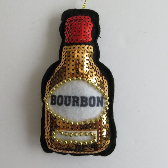 3 Wondershop Target Sequin & Felt Plush Liquor Bottle Christmas Ornaments 2024 - Picture 7 of 14